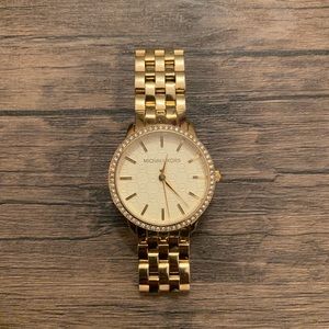 Michael Kors Gold Plated Dress Watch (MK3120)